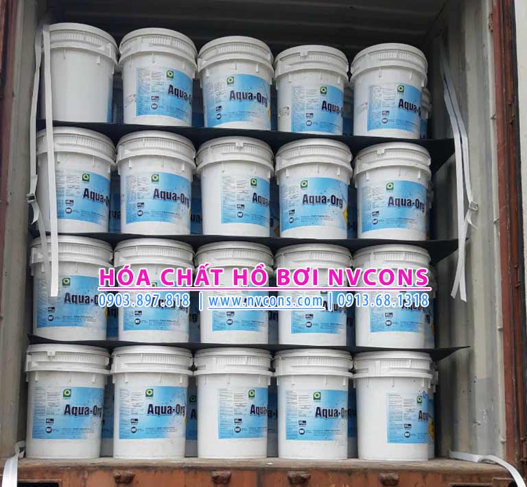 Clo Ấn Độ Aqua org làm trong nước hồ bơi được bán sỉ lẻ tại Sài Gòn bởi NVCONS Clo Ấn Độ Aqua org làm trong nước hồ bơi được bán sỉ lẻ tại Sài Gòn bởi NVCONS