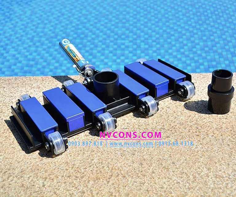 Bàn hút 8 bánh xanh đen cao cấp dành cho bể bơi Bàn hút 8 bánh xanh đen cao cấp dành cho bể bơi