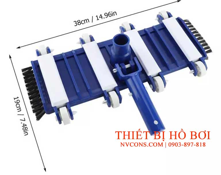 Bàn hút bể bơi 8 bánh emaux Bàn hút bể bơi 8 bánh emaux