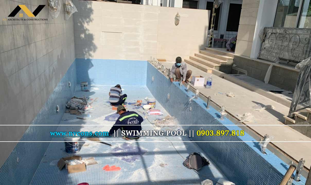 Bể bơi biệt thự vinhomes Tân Cảng Bình Thạnh Bể bơi biệt thự vinhomes Tân Cảng Bình Thạnh