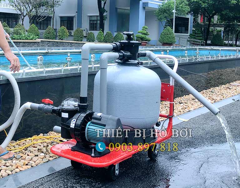 Máy hút cặn hồ bơi di động sử dụng bình lọc cát V500 Máy hút cặn hồ bơi di động sử dụng bình lọc cát V500