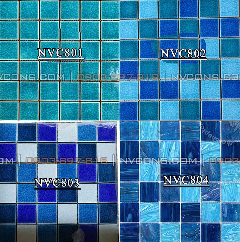 Gạch mosaic lát bể bơi