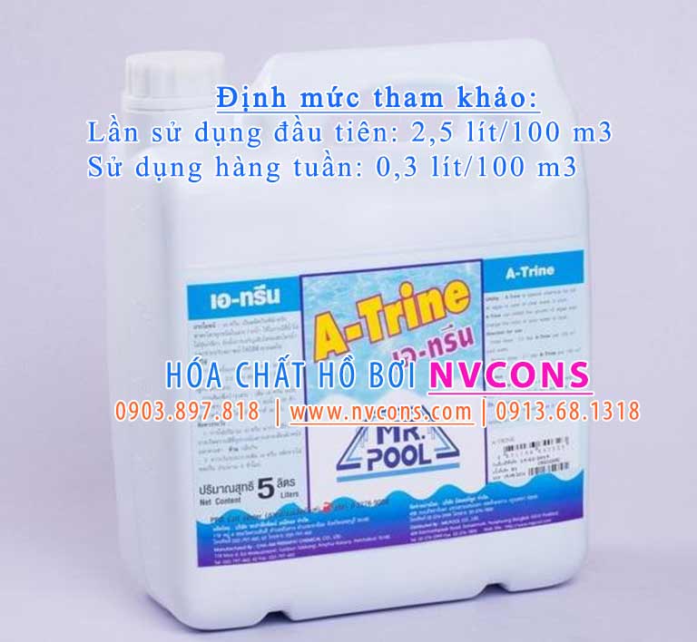 Sử dụng hóa chất diệt rêu hồ bơi A-trine đúng định mức tiết kiệm an toàn và hiệu quả Sử dụng hóa chất diệt rêu hồ bơi A-trine đúng định mức tiết kiệm an toàn và hiệu quả