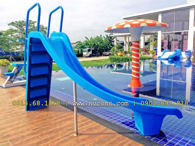 Cầu trượt hồ bơi loại mini Cầu trượt hồ bơi loại mini