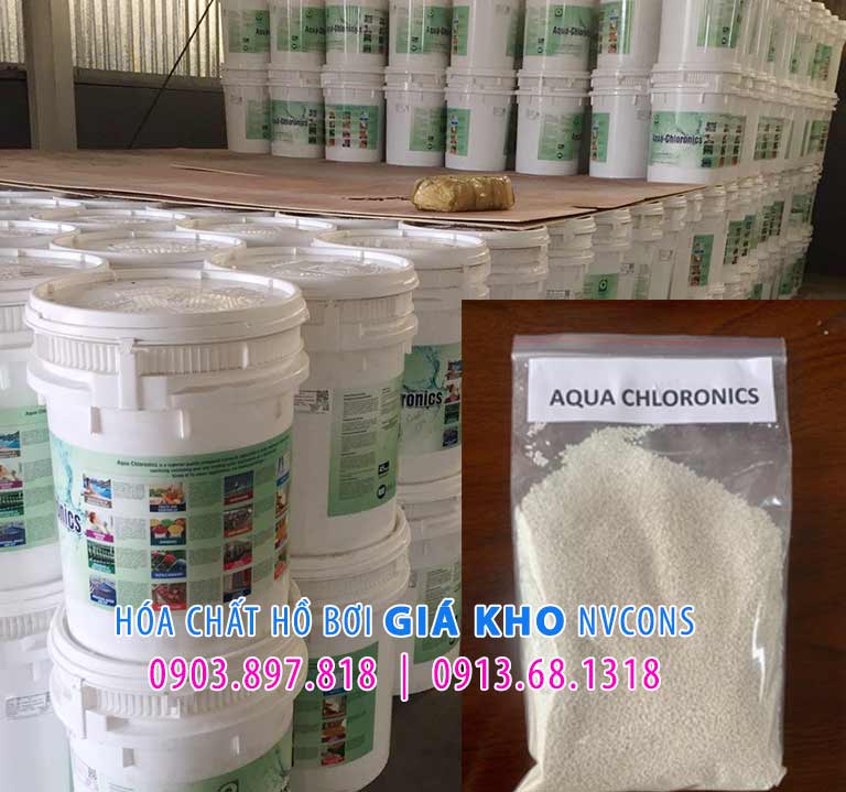 Clo Ấn Độ Aqua Chloronics dạng hạt sử dụng khử trùng hồ bơi