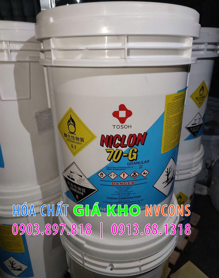 Clorin Nhật Bản Niclon 70G chuyên dùng trị rêu hồ bơi Clorin Nhật Bản Niclon 70G chuyên dùng trị rêu hồ bơi
