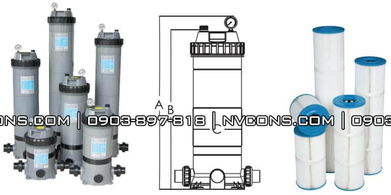 Cột lọc giấy bể bơi CF100 Emaux và lõi lọc thay thế Cột lọc giấy bể bơi CF100 Emaux và lõi lọc thay thế