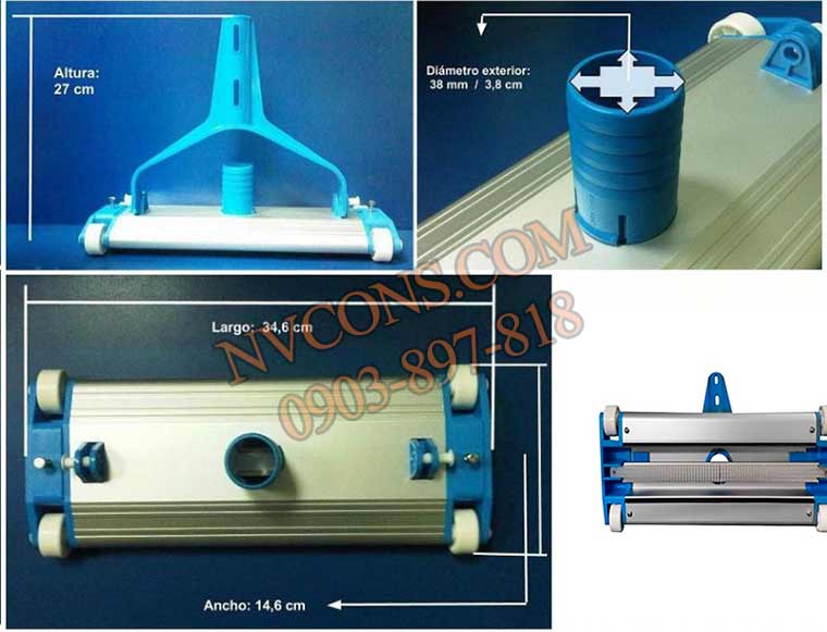 Cấu tạo bàn hút đáy bể bơi Astral Cấu tạo bàn hút đáy bể bơi Astral