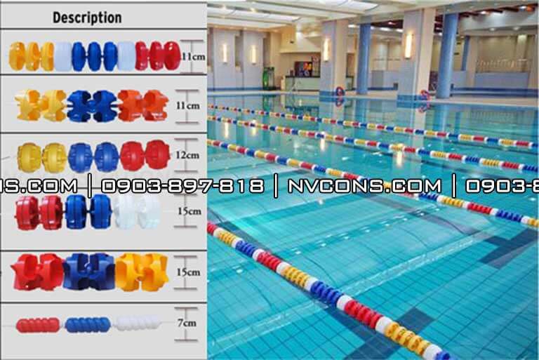 Dây phao phân làn hồ bơi Dây phao phân làn hồ bơi, phao chắn sóng bể bơi