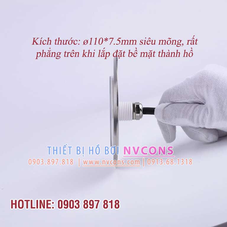 Đèn hồ bơi inox loại mõng Đèn hồ bơi inox loại mõng