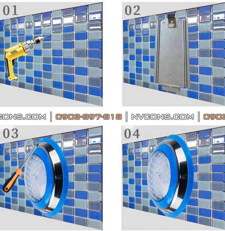 Đèn Led âm nước bể bơi Đèn Led âm nước bể bơi