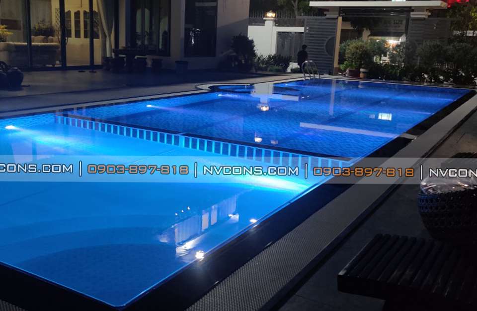 Đèn led hồ bơi đổi màu bằng tau và tự động Đèn led hồ bơi đổi màu bằng tau và tự động