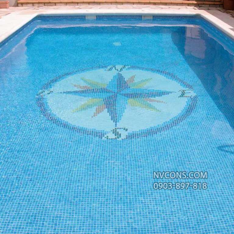 Gạch mosaic hồ bơi đẹp Gạch mosaic hồ bơi đẹp