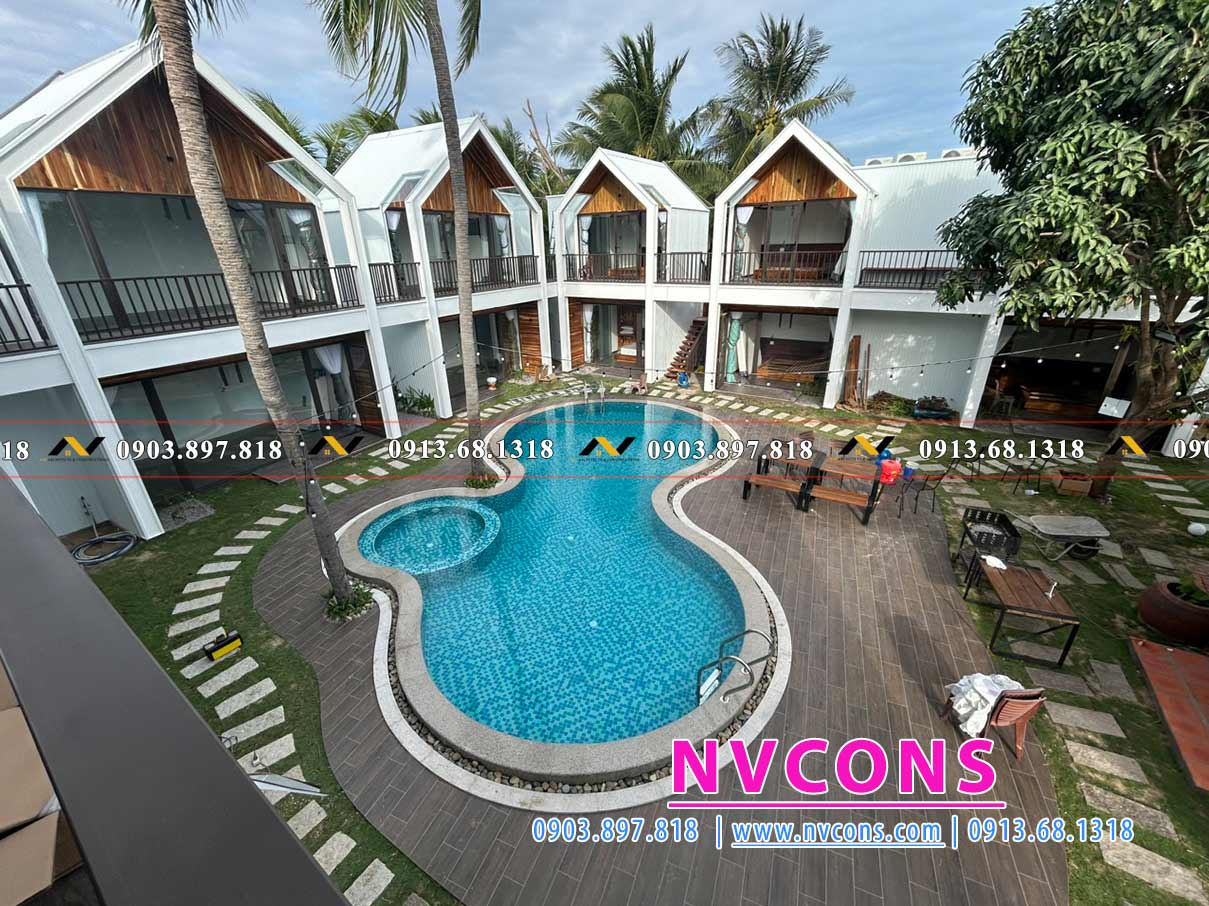 Hồ bơi resort Mũi Né thiết kế tràn viền tuyệt đẹp Hồ bơi resort Mũi Né thiết kế tràn viền tuyệt đẹp