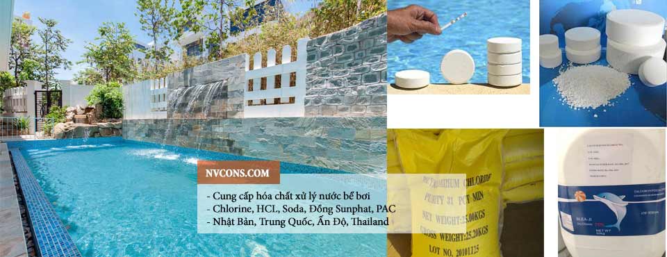 Công ty cung cấp hóa chất hồ bơi giá rẻ Hóa chất hồ bơi, hoa chat xu ly nuoc be boi
