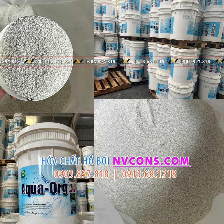 Hóa chất xử lý hồ bơi Clo Aqua ORG dạng hạt Hóa chất xử lý hồ bơi Clo Aqua ORG dạng hạt