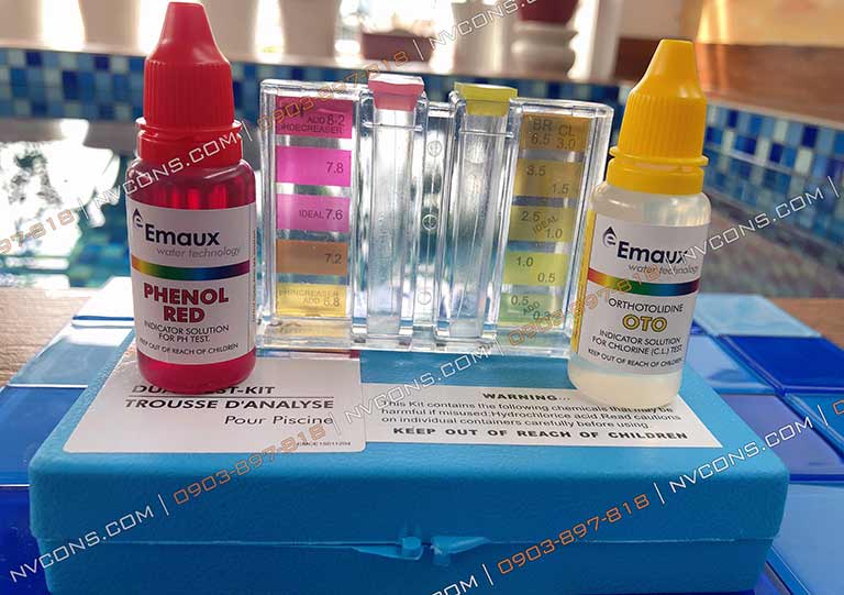 Hôp thử nước test kit hồ bơi 2 in 1 Hôp thử nước test kit hồ bơi 2 in 1