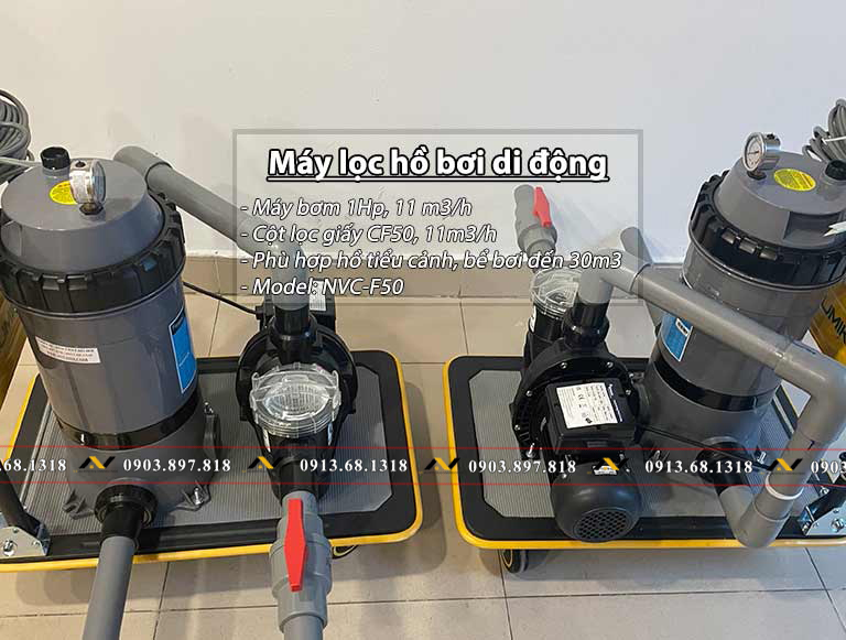 Máy hút cặn hồ bơi di động NVC-CF50 Máy hút cặn hồ bơi di động NVC-CF50