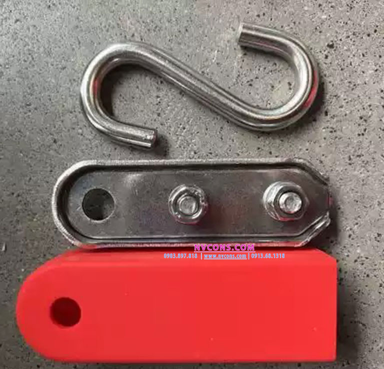 Móc inox dây phao ngăn làn bể bơi hình trụ Móc inox dây phao ngăn làn bể bơi hình trụ