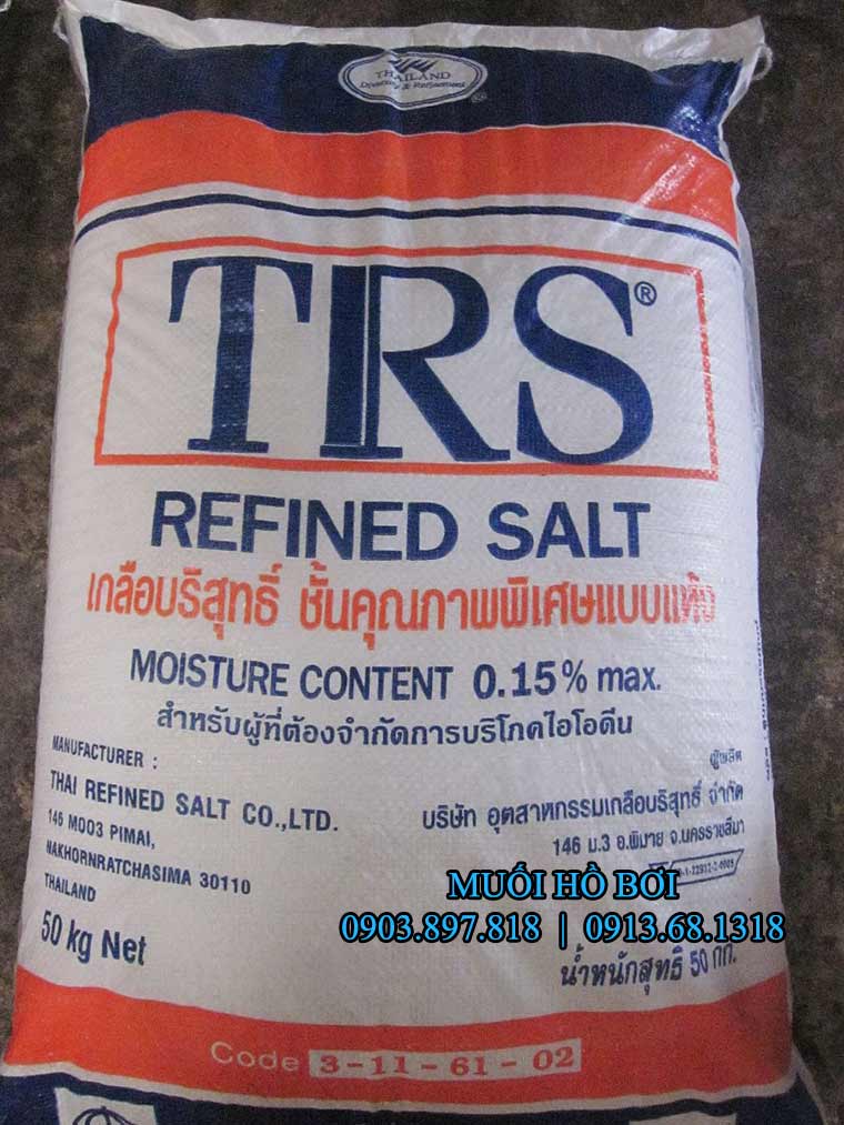 Muối bột bể bơi Thái Lan 50kg Muối bột bể bơi Thái Lan 50kg
