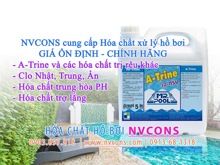 NVCONS cung cấp hóa chất A-trine trị rêu và các hóa chất hồ bơi khác NVCONS cung cấp hóa chất A-trine trị rêu và các hóa chất hồ bơi khác