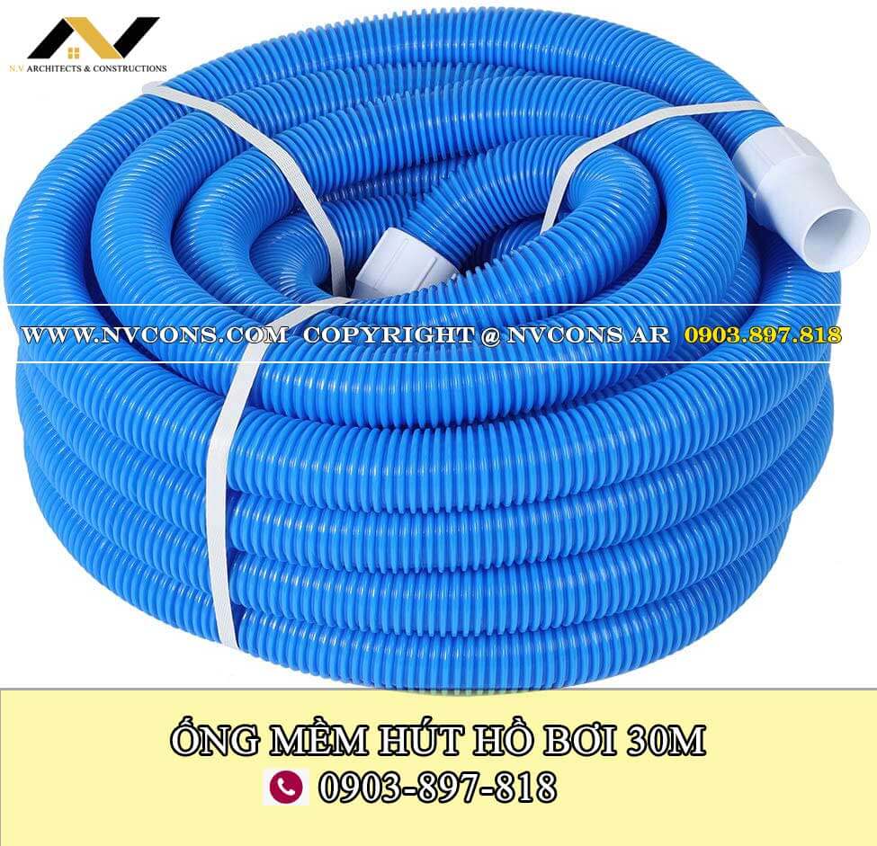 Báo giá ống mềm hút cặn đáy bể bơi 30m
