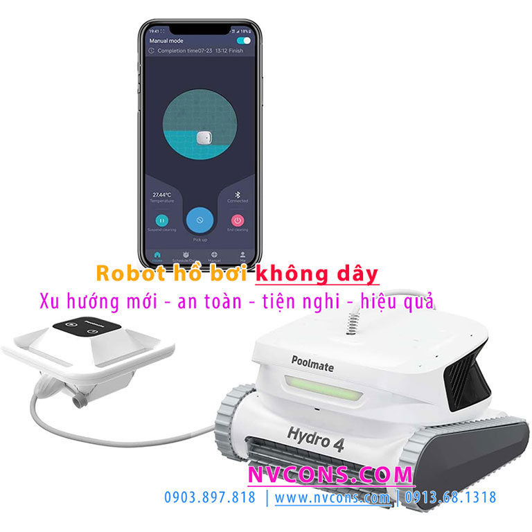 Robot bể bơi không dây dùng pin phát triển từ hãng Poolmate với dòng Hydro Robot bể bơi không dây dùng pin phát triển từ hãng Poolmate với dòng Hydro