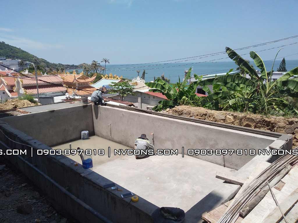 Thi công bể bơi homestay Vũng Tàu Thi công bể bơi homestay Vũng Tàu