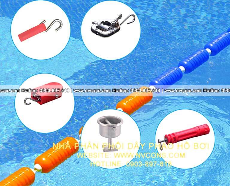 Thi công lắp đặt dây phao hồ bơi Thi công lắp đặt dây phao hồ bơi