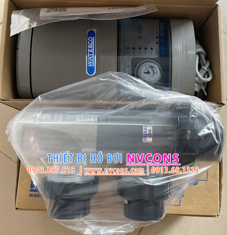 Thiết bị điện phân muối Waterco công suất 20g tự động tạo clo khử trùng Thiết bị điện phân muối Waterco công suất 20g tự động tạo clo khử trùng
