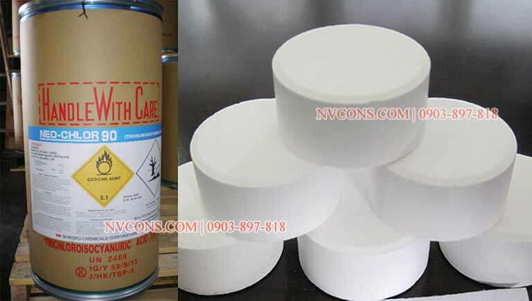 Viên clo xử lý bể bơi Nhật Bản Viên clo xử lý bể bơi Nhật Bản