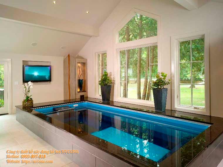 Xây dựng hồ bơi trong nhà phù hợp với thời tiết miền Bắc Xây dựng hồ bơi trong nhà phù hợp với thời tiết miền Bắc
