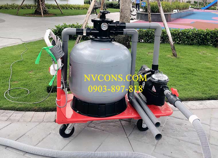 Xe đẩy lọc vệ sinh hồ bơi di động Xe đẩy lọc vệ sinh hồ bơi di động